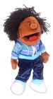 Black girl and boy hand puppets